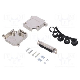 1 pcs x ENCITECH - 6355-0072-23 - D-Sub, PIN: 25, plug, female, soldering, for cable, black