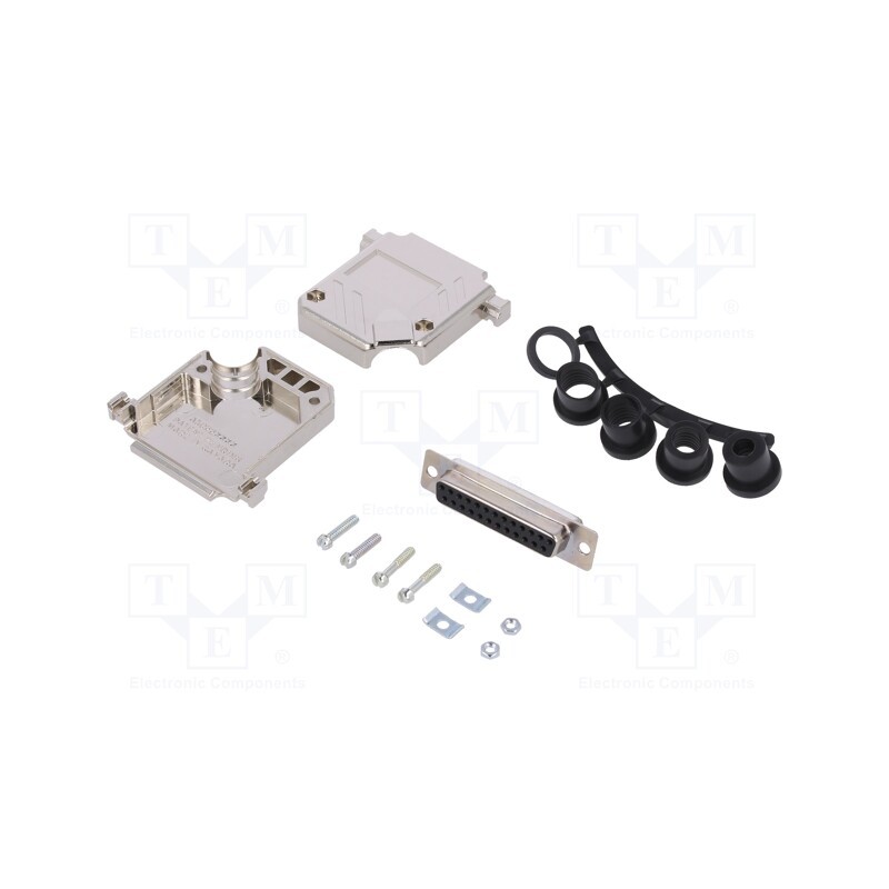 1 pcs x ENCITECH - 6355-0072-23 - D-Sub, PIN: 25, plug, female, soldering, for cable, black