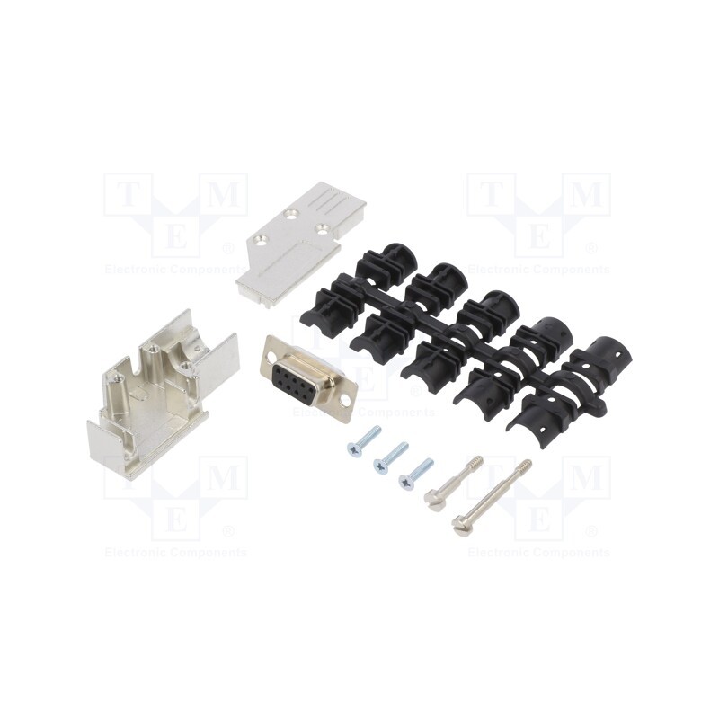 1 pcs x ENCITECH - 6355-0065-11 - D-Sub, PIN: 9, plug, female, angled 90°, soldering, for cable, black