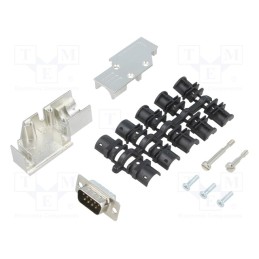 1 pcs x ENCITECH - 6355-0065-01 - D-Sub, PIN: 9, plug, male, angled 90°, soldering, for cable, black