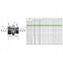 Hydraulic connector m18x1 5 12l m12x1 5 06l 5pcs