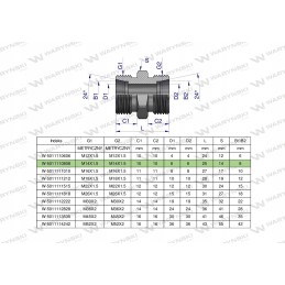 Hydraulic connector m18x1 5 12l m12x1 5 06l 5pcs