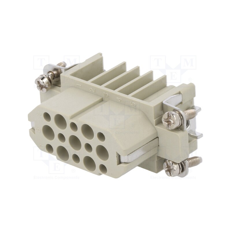 1 pcs x DEGSON ELECTRONICS - DD-015-FC - Connector: HDC, contact insert, female, DD, PIN: 15, 15+PE, crimped