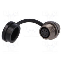 1 pcs x WEIPU - ST1212/S6 - Socket, ST12, female, PIN: 6, IP67, 5A, soldering, 125V, 0.75mm2