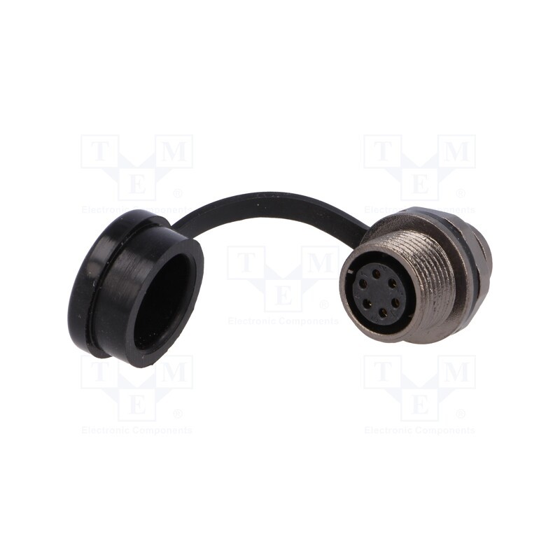 1 pcs x WEIPU - ST1212/S6 - Socket, ST12, female, PIN: 6, IP67, 5A, soldering, 125V, 0.75mm2