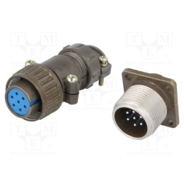 1 pcs x CONNFLY - DS1110-08-07LYP - Connector: circular, socket,plug, DS1110-08, male,female, PIN: 7
