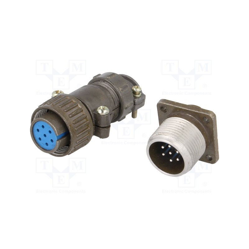 1 pcs x CONNFLY - DS1110-08-07LYP - Connector: circular, socket,plug, DS1110-08, male,female, PIN: 7