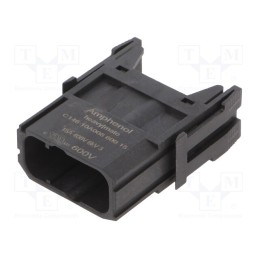1 pcs x AMPHENOL - C14610A00860015 - Connector: HDC, module, male, C146,heavy|mate F,Quintax, PIN: 8