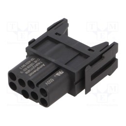 1 pcs x AMPHENOL - C14610B00860015 - Connector: HDC, module, female, C146,heavy|mate F,Quintax, PIN: 8