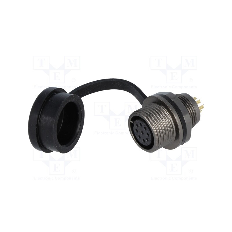 1 pcs x WEIPU - ST1212/S9 - Socket, ST12, female, PIN: 9, IP67, 3A, soldering, 125V, 0.75mm2