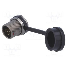 1 pcs x WEIPU - ST1213/P9 - Socket, ST12, male, PIN: 9, IP67, 3A, soldering, 125V, 0.75mm2