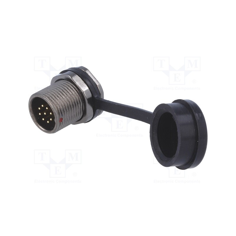 1 pcs x WEIPU - ST1213/P9 - Socket, ST12, male, PIN: 9, IP67, 3A, soldering, 125V, 0.75mm2