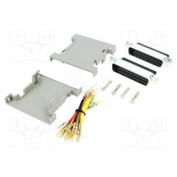 1 pcs x MH CONNECTORS - GA2525MMLGK-RC - Transition: adapter, D-Sub 25pin male,both sides