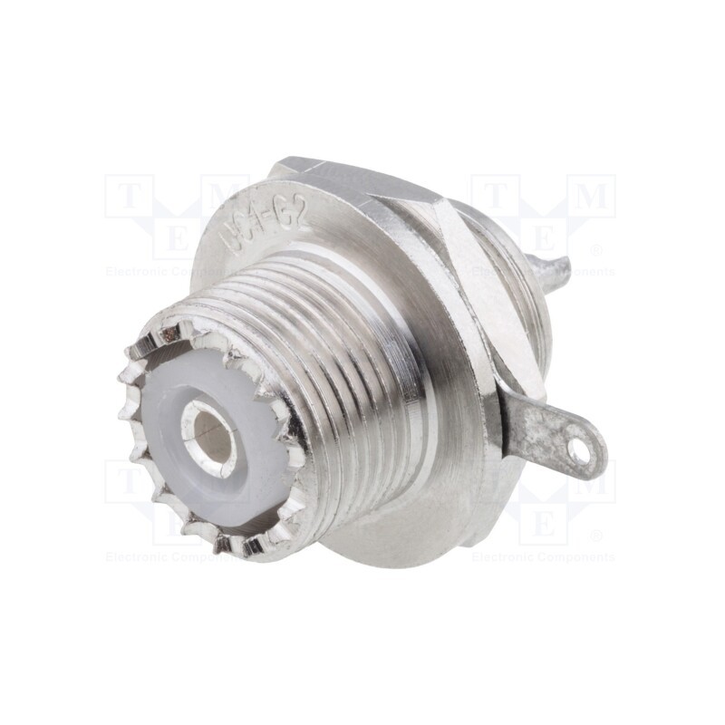 1 pcs x UNICON - 304-062-013 (UC1-G2) - Socket, UHF (SO-239), female, straight, soldering, polypropylene