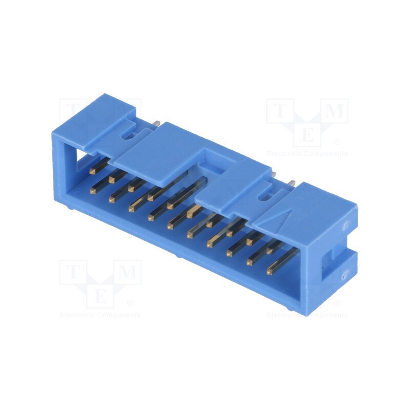 1 pcs x TE Connectivity - 2-1761603-7 - Socket, IDC, male, PIN: 20, straight, THT, gold-plated, 2.54mm, blue