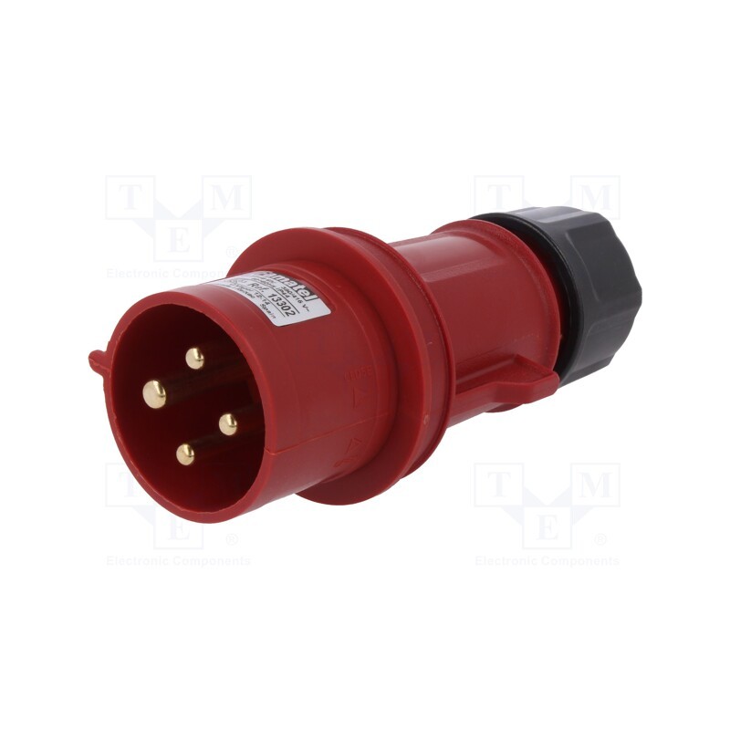 1 pcs x Famatel - 13302 - Connector: AC supply 3-phase, plug, male, 32A, 380/415VAC, IP44