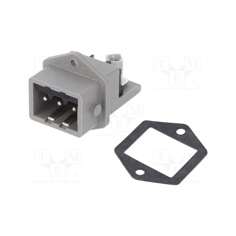 1 pcs x HIRSCHMANN - 932145106 STASEI 3 N - Connector: rectangular, ST, socket, male, PIN: 3, tinned, IP54, 16A