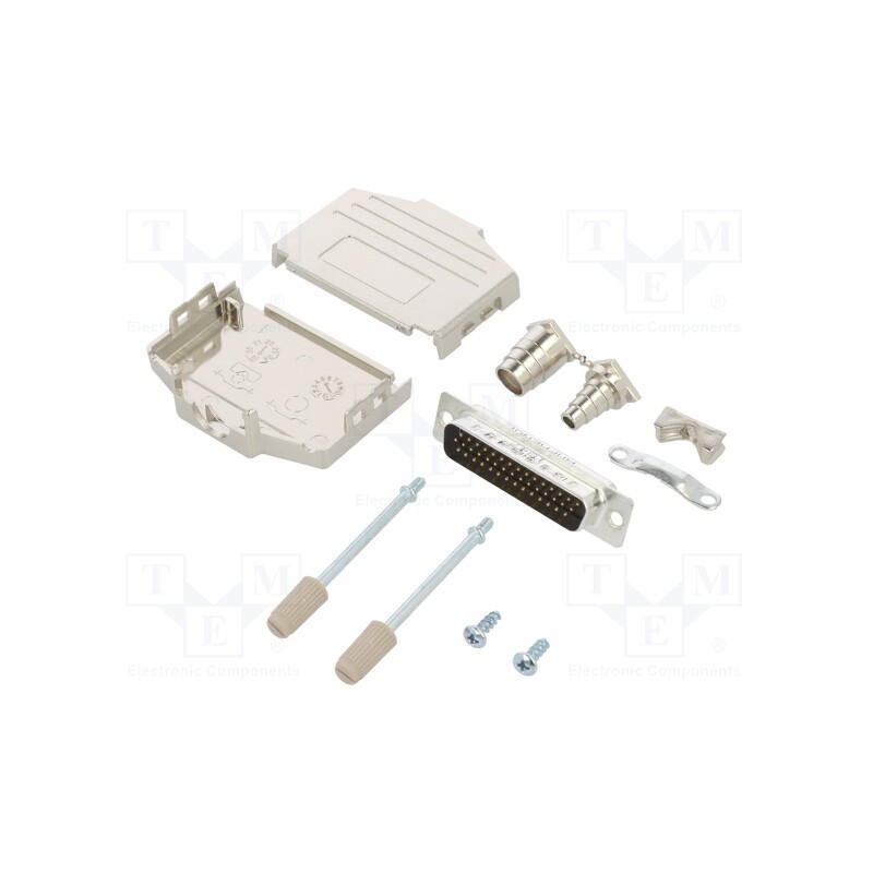 1 pcs x Amphenol Communications Solutions - L17DTPK-M-09+L77SDE09S - D-Sub, PIN: 9, female, straight, soldering, for cable, gold