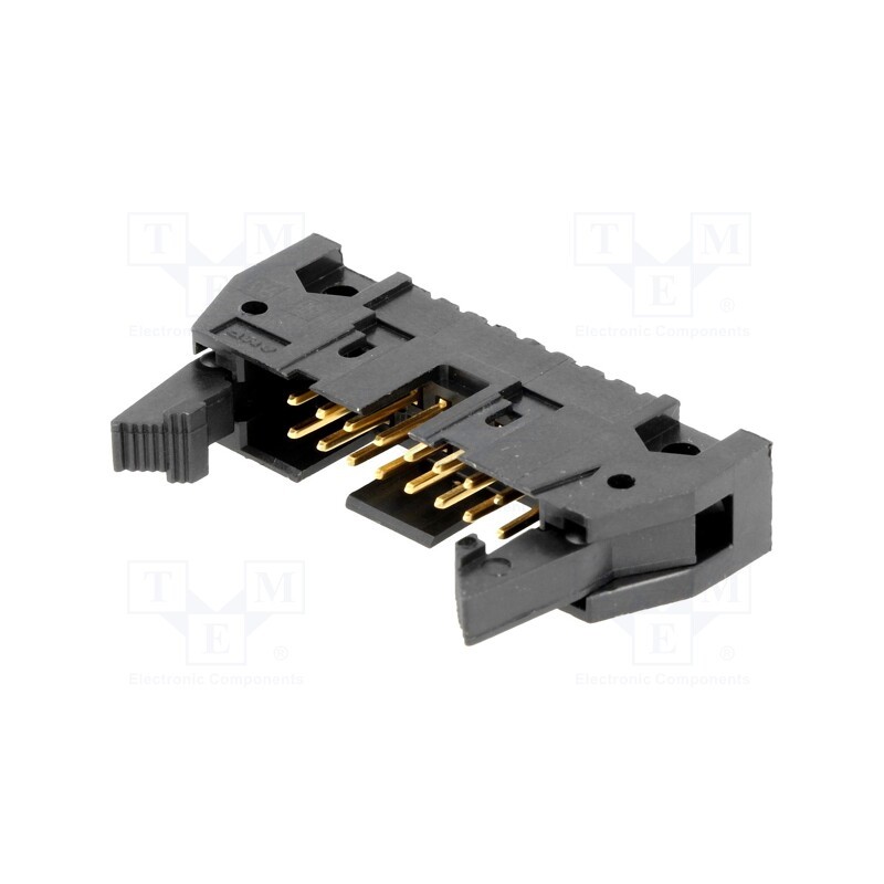 1 pcs x TE Connectivity - 5499910-3 - Socket, IDC, male, PIN: 16, straight, with ejector, THT, gold-plated