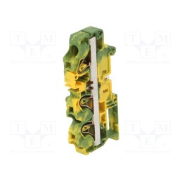 1 pcs x TE Connectivity - 1SNK710151R0000 (ZK10-PE-3P) - Splice terminal: rail, 0.5÷10mm2, ways: 1, terminals: 3, Width: 10mm