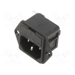 1 pcs x BULGIN - PF0001/PC - Connector: AC supply, socket, male, 10A, 250VAC, C14 (E), -40÷70°C