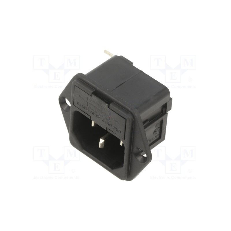 1 pcs x BULGIN - PF0001/PC - Connector: AC supply, socket, male, 10A, 250VAC, C14 (E), -40÷70°C