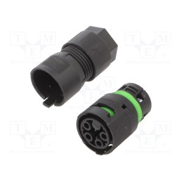 1 pcs x AAG STUCCHI - 3802/V-M-4P-BK - Connector: AC supply, screw terminal, female, 8÷11.5mm, 16A, 400V
