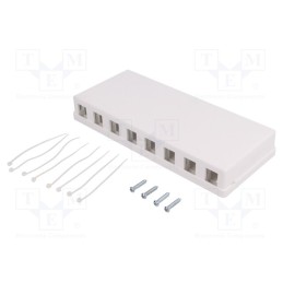 1 pcs x LOGILINK - NK4035 - Socket, case RJ45, Keystone,unshielded, white, surface-mounted