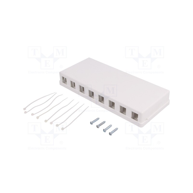 1 pcs x LOGILINK - NK4035 - Socket, case RJ45, Keystone,unshielded, white, surface-mounted