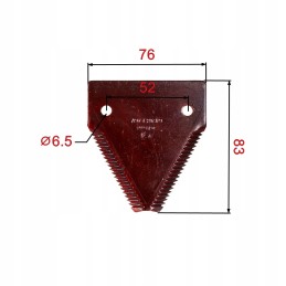 Knife scythe blade 83x76x2 5mm new holland 84429103