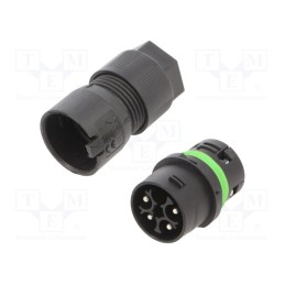1 pcs x AAG STUCCHI - 3801/V-M-4P-BK - Connector: AC supply, screw terminal, male, 8÷11.5mm, 0.5÷1.5mm2