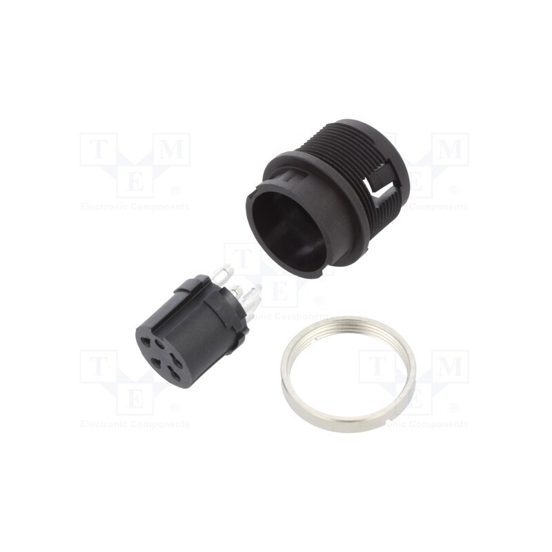 1 pcs x BINDER - 99 0612 00 04 - Connector: circular, socket, 678, female, PIN: 4, silver plated, 6A