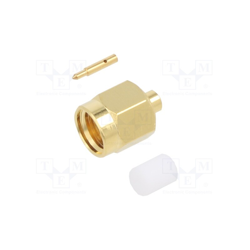 1 pcs x AMPHENOL RF - 901-9867-RFX - Plug, SMA, male, straight, 50Ω, soldering, for cable, PTFE