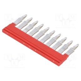 1 pcs x WEIDMu00dcLLER - 2460740000 ZQV 4N/10 RD - Comb bridge, ways: 10, red, A series