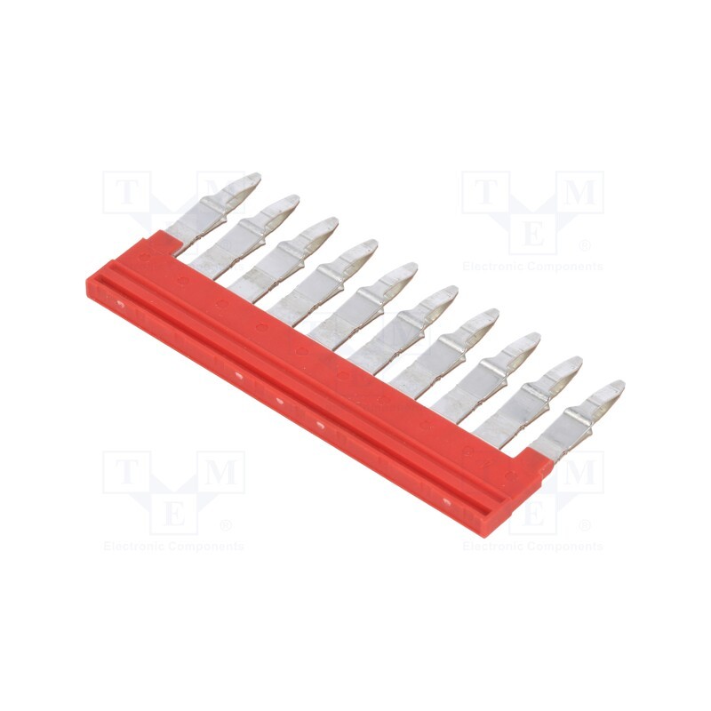 1 pcs x WEIDMu00dcLLER - 2460740000 ZQV 4N/10 RD - Comb bridge, ways: 10, red, A series