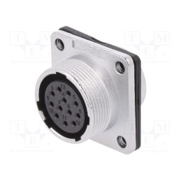 1 pcs x WEIPU - WS20K12ZZ1 - Socket, WS, female, PIN: 12, flange (4 holes),for panel mounting