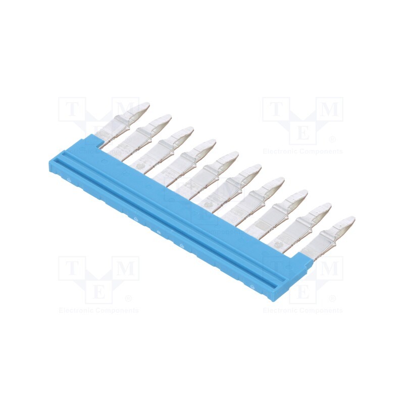 1 pcs x WEIDMu00dcLLER - 1528230000 ZQV 4N/10 BL - Comb bridge, ways: 10, blue, A series
