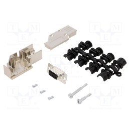 1 pcs x MH CONNECTORS - MHDCMR9-DB9S-K - D-Sub, PIN: 9, plug, female, angled 90°, soldering, for cable