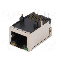 1 pcs x Amphenol Communications Solutions - LMJ2018811100DL1T4 - Socket, RJ45, PIN: 8, shielded,with LED, Layout: 8p8c, THT