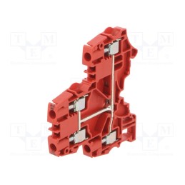 1 pcs x TE Connectivity - 1SNK506214R0000 (ZS6-D1-RD) - Splice terminal: rail, 0.2÷6mm2, ways: 1, terminals: 4, red, SNK