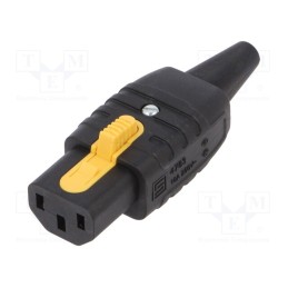 1 pcs x SCHURTER - 3-122-073 - Connector: AC supply, plug, female, 10A, 250VAC, C13 (F), for cable