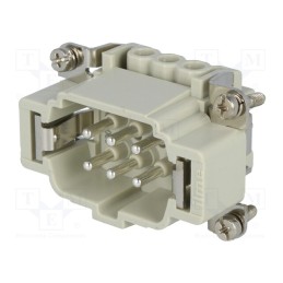 1 pcs x ILME - CNEM 06 T - Connector: HDC, male, CNE, PIN: 6, 6+PE, size 44.27, 16A, 500V