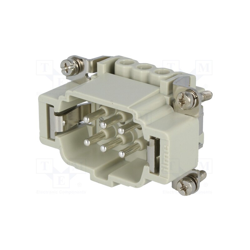 1 pcs x ILME - CNEM 06 T - Connector: HDC, male, CNE, PIN: 6, 6+PE, size 44.27, 16A, 500V