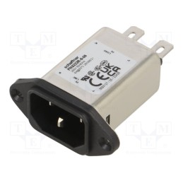 1 pcs x SCHAFFNER - FN9222R-6-06 - Connector: AC supply, socket, male, 6A, 250VAC, C14 (E), -25÷85°C