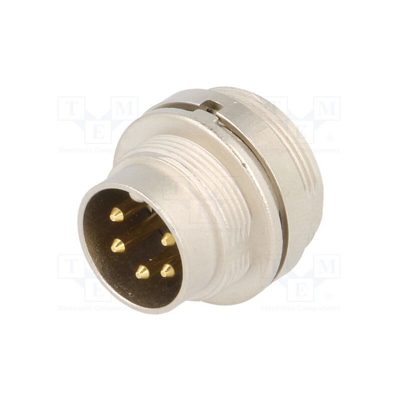 1 pcs x LUMBERG - SFV 50/6 - Connector: M16, socket, male, soldering, PIN: 5, 5A, 250V, IP40