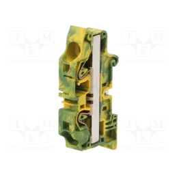 1 pcs x TE Connectivity - 1SNK712150R0000 (ZK16-PE) - Splice terminal: rail, 0.5÷16mm2, ways: 1, terminals: 2, Width: 12mm