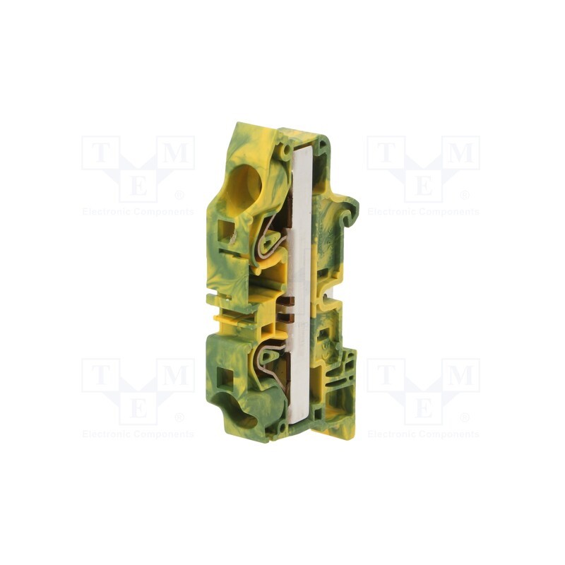 1 pcs x TE Connectivity - 1SNK712150R0000 (ZK16-PE) - Splice terminal: rail, 0.5÷16mm2, ways: 1, terminals: 2, Width: 12mm