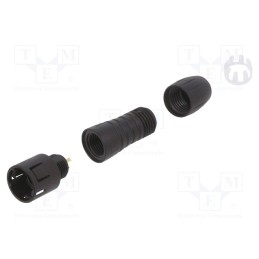 1 pcs x BINDER - 99 9205 00 03 - Connector: circular, 620, 125V, PIN: 3, plug, male, soldering, 3A