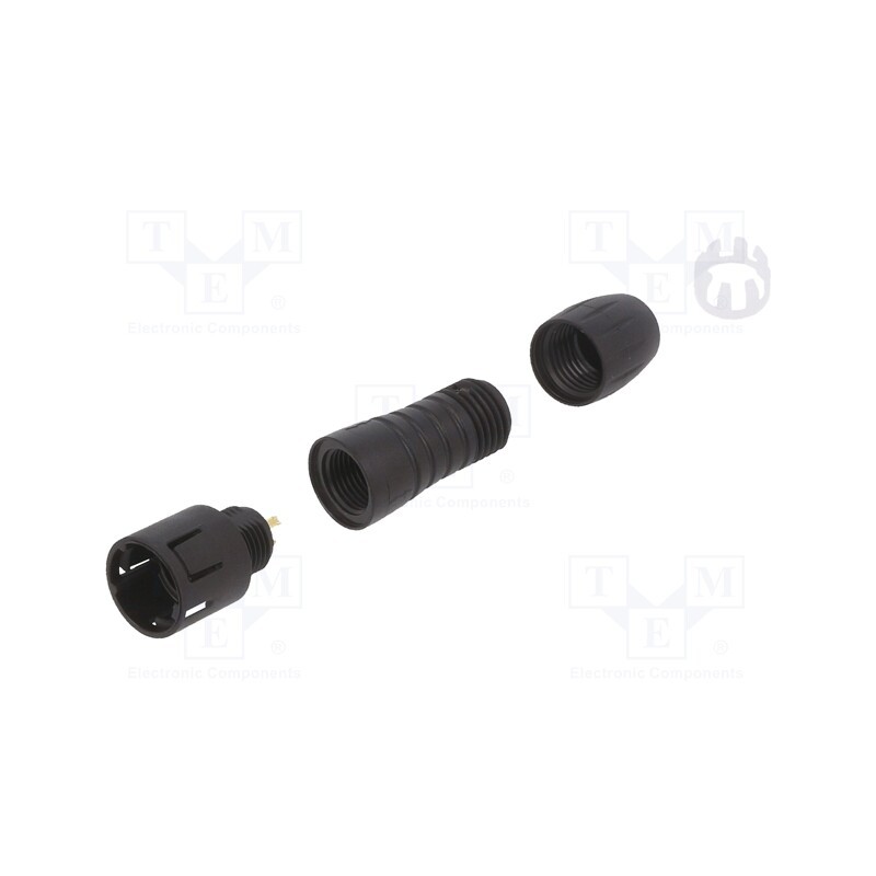 1 pcs x BINDER - 99 9205 00 03 - Connector: circular, 620, 125V, PIN: 3, plug, male, soldering, 3A