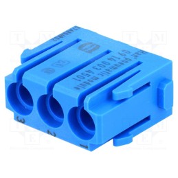 1 pcs x HARTING - 9140034501 - Connector: pneumatic, module, male-female, Han-Modular®, ways: 3